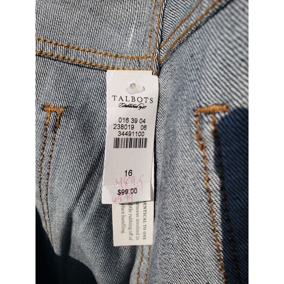 NWT Talbots Signature Boot Cut Dark Wash Jeans Womens Size 16/33 (38x32.5) - Picture 10 of 16